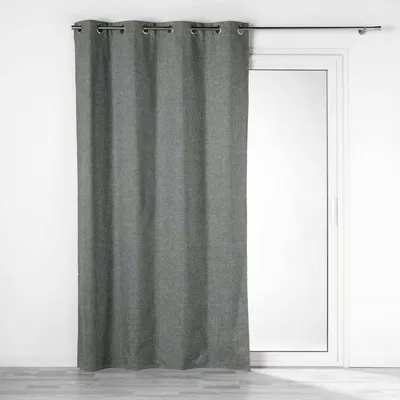Obrázek produktu pro Zatemňovací závěs CHAMBRAY, 140 x 260 cm, tmavě šedý