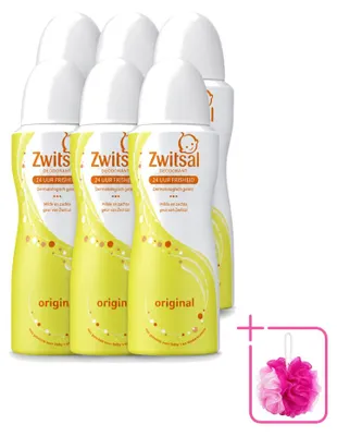 Immagine prodotto di 6 flaconi spray deodorante Zwitsal Originale - 100 ml - Confezione risparmio - 6 pezzi