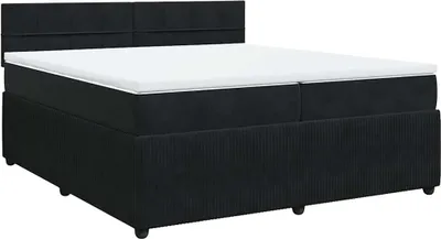 Obrázek produktu pro vidaXL Postel Boxspring s matrací černá 200x200 cm Velvet