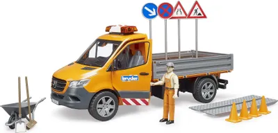Produktbild von Bruder 02677 - Mercedes Benz Sprinter Kommunal mit Fahrer, Sound Modul & Zubehör