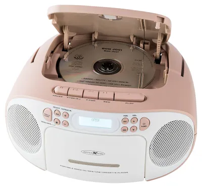 Imagen del producto de Radio estéreo portátil con reproductor de CD/MP3, conexión USB y radio DAB+, con pantalla digital