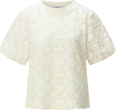 Produktbild von Rich & Royal Flower T-Shirt pearl white XS