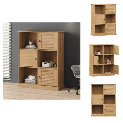 Zdjęcie produktu dla vidaXL Regał VIGO 90x35x114,5 cm lite drewno sosnowe - Regały i półki na książki