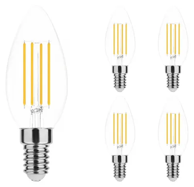Produktbild von Modee E14 LED Filamentlampe 5,9W 806lm 4000K Neutralweiß Dimmbar 5 Stück