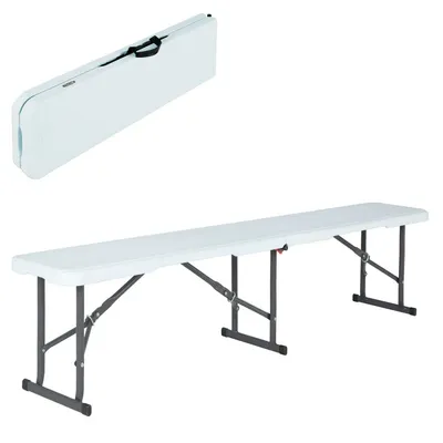 Obrázok produktu pre Lavička Lifetime biela skladacia 183 x 42 x 29 cm