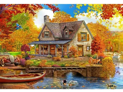 Produktbild von BLUEBIRD Puzzlehaus am See 1000 dlks