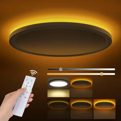 Obrázok produktu pre LED stropné svietidlo Tyreses, stmievateľné, 24W, 2800 lúmenov, s diaľkovým ovládaním