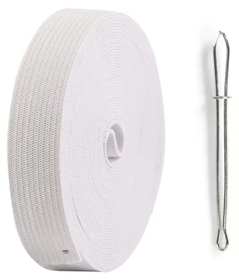 Nähgummi, 6 m x 20 mm, weiß, elastisches Band für DIY