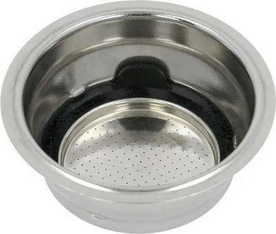 Close-up view of a coffee filter basket.