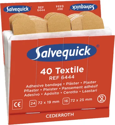 Produktbild von Nachfüllpackung mit Textilpflastern, 6 Pflastersätze à 40 Pflaster/VE