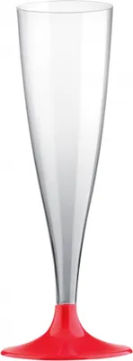 Produktbild von 10 Mehrweggläser Easy Sektflöten + Stiele-MID Sektglas Spritzglas 140 ml