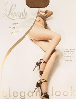 Produktbild von Collant Strumpfhose Frau 20 den 22 dtex satin matt LEVANTE Artikel EVERY 20 COLLANT Italy, 4 - XL, Cotone 3%,Poliammide 80%,Elasthan 17%