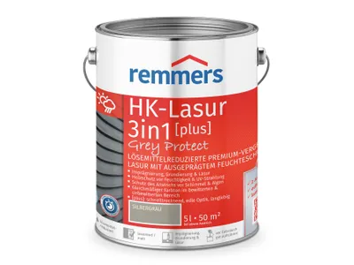 Produktbild von Remmers Aqua HK-Lasur 3in1 Grey Protect silbergrau (RC-970) 5 l, Holzlasur