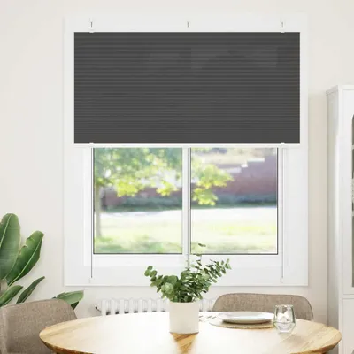 Obrázek produktu pro vidaXL Plisovaná roleta černá 115x150 cm šířka látky 114,4 cm polyester