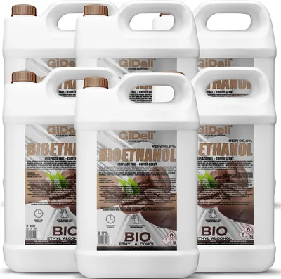 Zdjęcie produktu dla Bioetanol o zapachu kawy 96,6% 30 l do kominków uniwersalnych bez dymu i sadzy GiDeli