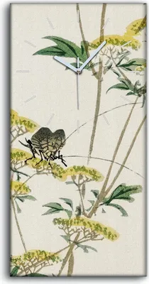 Produktbild von Dekor Leinwand Uhr Wandbilder 30x60 Malerei Asiatische Zweige Blumen Kunst - weiße Hände
