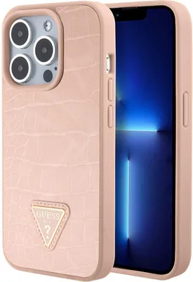 Zdjęcie produktu dla Guess Guhcp15Xpcrthcp Iphone 15 Pro Max Różowy/Pink Hardcase Croco Triangle Metal Logo