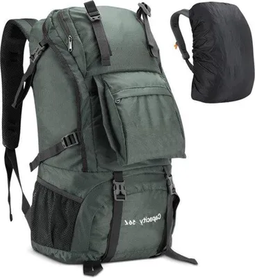 Produktbild von Famanu Trekkingrucksack Wasserfeste Reisetasche - Grün - 50 Liter