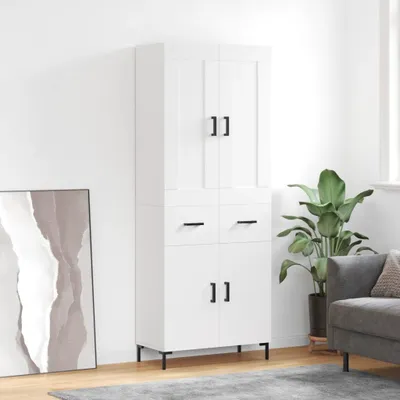 Immagine prodotto di vidaXL Credenza bianca 69,5x34x180 cm Materiale a base di legno