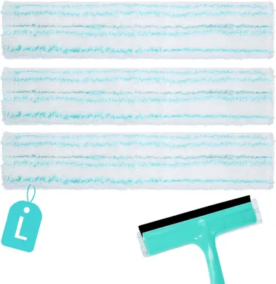 Produktbild von Ersatzmop für Fensterwischer Cleaner L, 32 cm, 3 Stück, Mikrofaser, für streifenfreies Fensterputzen