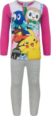 Produktbild von Pokemon - Schlafanzug für Mädchen NS6357 (104) (Pink/Grau)
