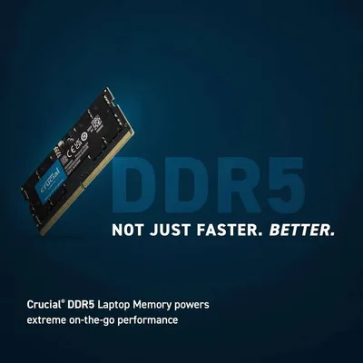 Imagen del producto de Memoria RAM Crucial de 16 GB, DDR5 SO DIMM, PC4800, Crucial Basic, CL40, modelo CB16GS4800