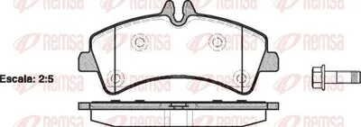 Produktbild von REMSA Bremsbeläge Satz Hinten Bremsklötze für VW CRAFTER 30-50 Kasten (2E) 1247.00
