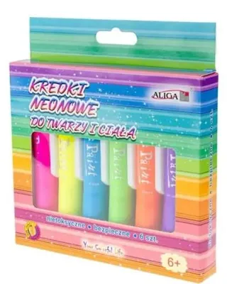 Produktbild von Neon-Gesichtsstifte, 6 Farben – Aliga