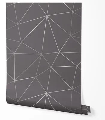 Produktbild von Selbstklebende Tapete Möbelfolie Dunkelgrau Geometrisch Linien Muster Moderne Tapete für Wohnzimmer Schlafzimmer Flur Büro Minimalistisches Design Matt 5m x 0,5m