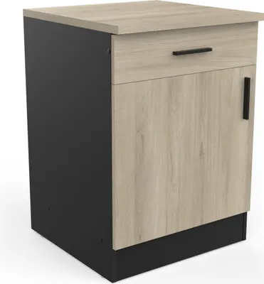 Produktbild von Unterschrank >Origan< in Kronberg/schwarz - 60x85x60cm (BxHxT)