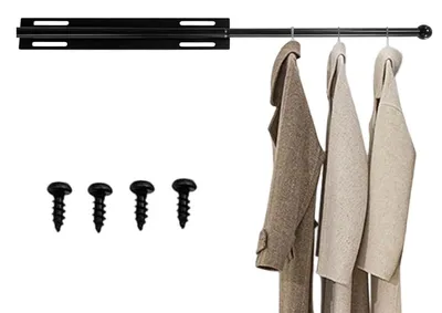 Produktbild von Ausziehbarer Kleiderstange aus Metall für Garderobe