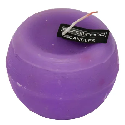Immagine prodotto di Candela rotonda Rusti viola Euro Trend Candele di diametro 10 cm
