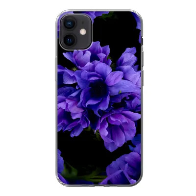 Produktbild von MuchoWow® Handyhülle Schutzhülle Hülle für iPhone 12 mini Muster - Blumen - Lila Silikon Softcase Handy Hülle - Bild