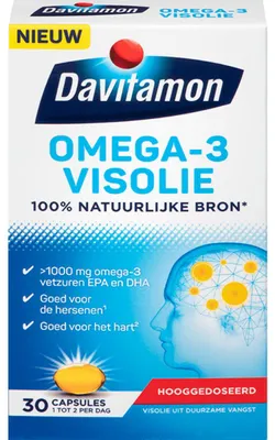 Produktbild von Davitamon Omega-3-Fischöl (60 Kapseln)