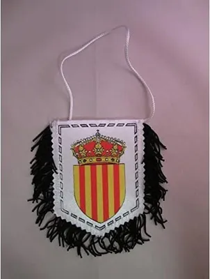 Productafbeelding van Mini Banner - Kleine Vlag - Kleuren Tonen - Dubbelzijdig Bedrukt - 15 x 10 cm - Catalonië