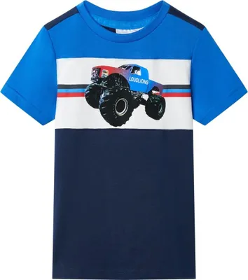 Produktbild von Kinder-T-Shirt Blau und Marineblau 104