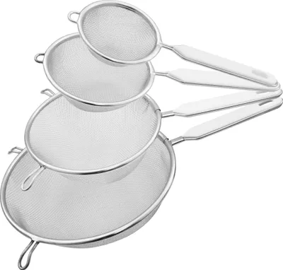 Produktbild von Fackelmann 4-teiliges Premium Sieb-Set aus Edelstahl  Ideal für Küchenprofis und Hobbyköche, spülmaschinengeeignet und rostfrei