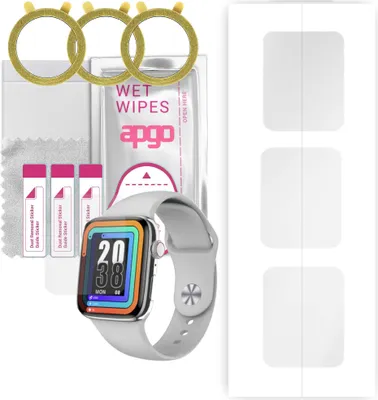 Produktbild von apgo 3 Stück Schutzfolie, klar, kompatibel mit DT NO.1 7Max Smartwatch, Hydrogel Displayschutzfolie mit Positionierhilfe, Displayfolie, robust und kratzfest