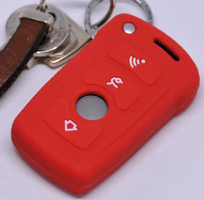 Produktbild von Auto Schlüssel Silikon Schutz Hülle Rot kompatibel mit BMW 7er E65 E66 01-05 4 Tasten KEYLESS SMARTKEY