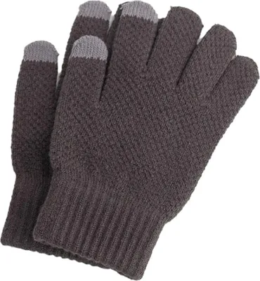 Produktbild von Winter-Touchscreen-Handschuhe. Warme, mit Wolle gefütterte Strickhandschuhe. Elastische Bündchen.