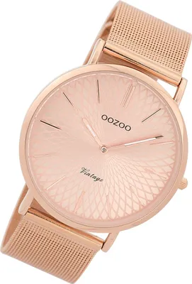 Image de Montre Oozoo or rose acier inoxydable Vintage Series Femme Montre à quartz analogique UOC9343