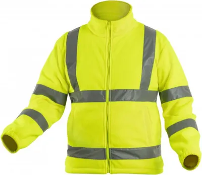 Produktbild von Högert Warnschutz Fleecejacke "Aland" in Gelb 290 g/m² M