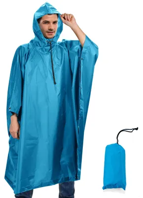 Productafbeelding van Omgoods - Multifunctionele Waterdichte Regen Poncho - Herbruikbare en Opvouwbare Regenjas voor Actieve Buitenactiviteiten