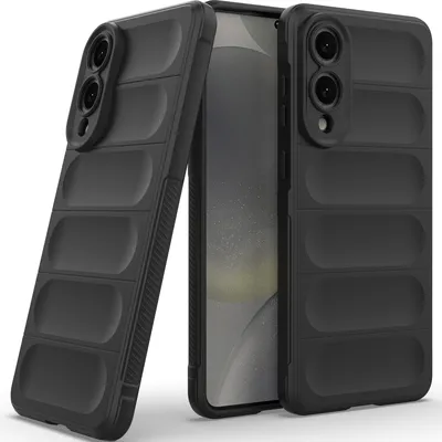 Produktbild von Handyhülle für Samsung Galaxy S25 Edge Weich TPU Silikon Stossfest Anti-rutsch Hülle Schwarz