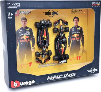 Produktbild von 2er Set F1 Oracle Red Bull racing RB20 Verstappen - Perez 2024 - Bburago 1:43