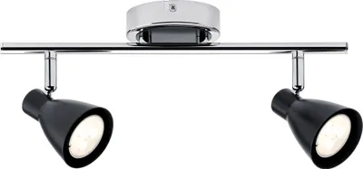 Produktbild von Paulmann Deckenleuchte mit Spot, 2Simple, LED, 2 x 3,5W, GU10, 230V, Schwarz/Silber