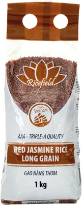 Produktbild von Jasminreis, rot, langkörnig 1kg - Ricefield