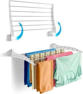 Obrázok produktu pre Vertikálny sušiak na bielizeň 70 cm, biely, skladací