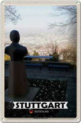 Produktbild von Blechschild Städte Stuttgart Santiago-de-Chie-Platz 20x30cm