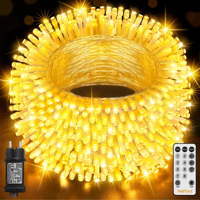 Lichtkette 40 m, 400 LEDs, warmweiß, IP44, Fernbedienung, Timer